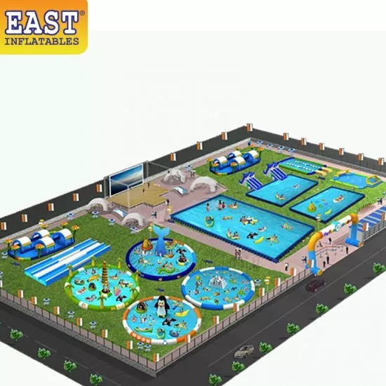 Parque De Diversões Móvel Inflável Da Água Parque De Diversões Móvel Inflável Da Água