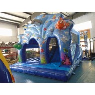 Castelo Bouncy Comercial Com Tobogã